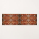 ピーチ淡い色のイカット5 ヨガマット (正面(横))