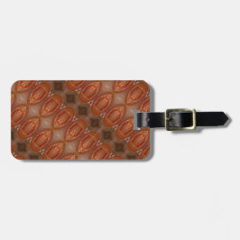 ピーチ淡い色のイカット5 ラゲッジタグ