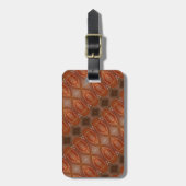 ピーチ淡い色のイカット5 ラゲッジタグ (正面縦)