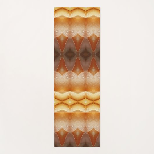 ピーチ淡い色のイカット6 ヨガマット (正面)