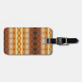 ピーチ淡い色のイカット6 ラゲッジタグ