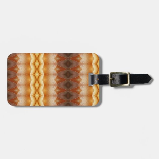 ピーチ淡い色のイカット6 ラゲッジタグ (正面横)