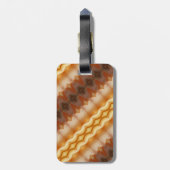 ピーチ淡い色のイカット6 ラゲッジタグ (裏面縦)