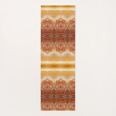 ピーチ淡い色のイカット7 ヨガマット (裏面)