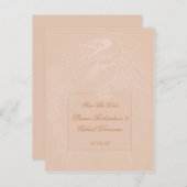 ピーチ淡い色のドーブオンピーチセーブ日付 案内ポストカード (正面/裏面)