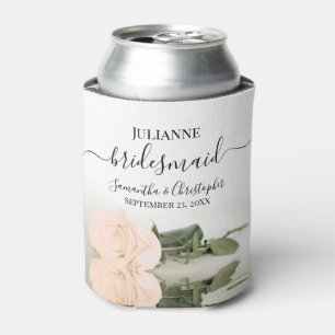 ピーチ淡い色のバラエレガントブリデスメイド結婚ズ 缶クーラー