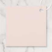 ピーチ淡い色の&赤面ピンクフローラ結婚ズ・ウェルカム フェイバータグ (裏面)