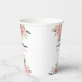 ピーチ牡丹フローラ赤ちゃんシャワー紙カップ 紙コップ (右)