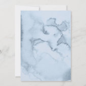 ピーチ独身のバラとダスティブルー2結婚s 招待状 (裏面)