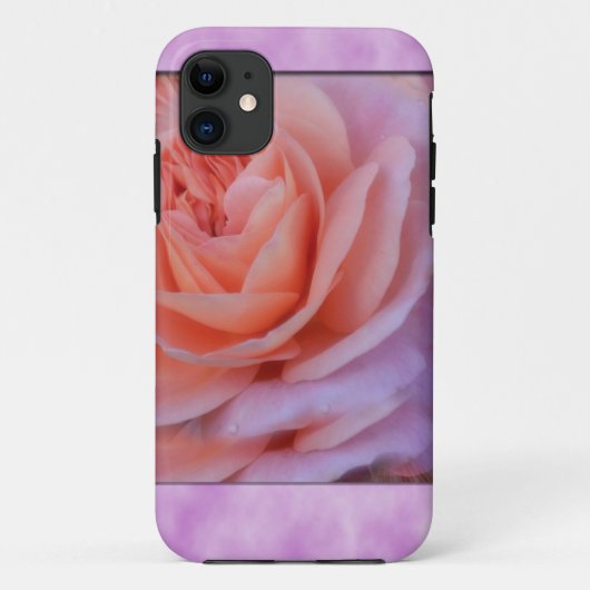 ピーチ独身のバラ Case-Mate iPhoneケース (裏面)