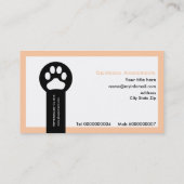 ピーチ獣医/獣医クリニックのミニマリスト 名刺 (裏面)