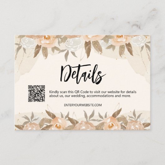 ピーチ素朴ウォーター色フローラ詳細 エンクロージャーカード (正面)