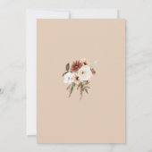 ピーチ素朴テラコッタグリーンリー結婚フローラ セーブザデート (裏面)