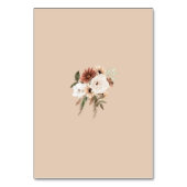 ピーチ素朴テラコッタグリーンリー結婚フローラ テーブルナンバー (裏面)