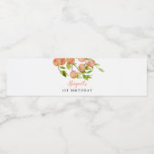 ピーチ素朴バースデーパーティー ペットボトルラベル (シングルラベル)