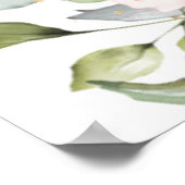 ピーチ素朴ピンクフローラリービーブシャワーウェルカム ポスター (角)