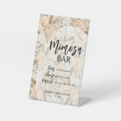 ピーチ素朴フラワーズミモサブライダルシャワー 台座サイン (正面)