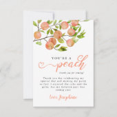 ピーチ素朴フルーツバースデーパーティー サンキューカード (正面)