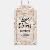 ピーチ素朴フローララブ開花の好意 ギフトタグ (正面)