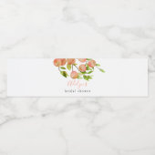 ピーチ素朴ブライダルシャワー ペットボトルラベル (シングルラベル)