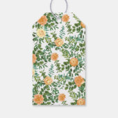 ピーチ結婚のクラシックフローラバラ ギフトタグ (裏面)