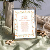 ピーチ結婚のテーブル番号フローラカスタム テーブルナンバー