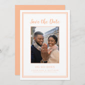 ピーチ結婚の婚約写真モダン写真 セーブザデート (正面/裏面)