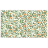 ピーチ結婚アイボリーヴィンテージバラ テーブルクロス (正面(横))