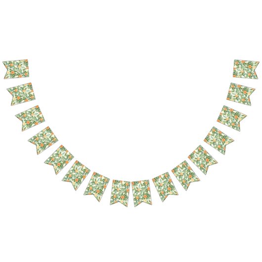 ピーチ結婚アイボリーヴィンテージバラ バンティングフラッグ (全)