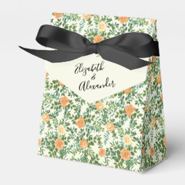 ピーチ結婚アイボリーヴィンテージバラ フェイバーボックス