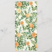 ピーチ結婚アイボリーヴィンテージバラ メニュー (裏面)