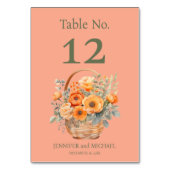 ピーチ結婚サマーテーブル番号 テーブルナンバー (裏面)