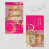 ピーチ結婚ズケーキ/ベーカリー/パティスリー 名刺 (正面/裏面)