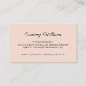 ピーチ結婚ズブーケフローラデザイン 名刺 (裏面)