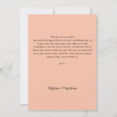 ピーチ結婚フローラ サンキューカード (裏面)