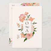 ピーチ結婚フローラ 招待状 (正面/裏面)