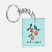 ピーチ絵を描ズスウィートアアズピーチグルジアピーチ キーホルダー (正面左)