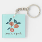 ピーチ絵を描ズスウィートアアズピーチグルジアピーチ キーホルダー (裏面)