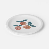 ピーチ絵を描ズスウィートピーチバースデーパーティープレート ペーパープレート (アングル)