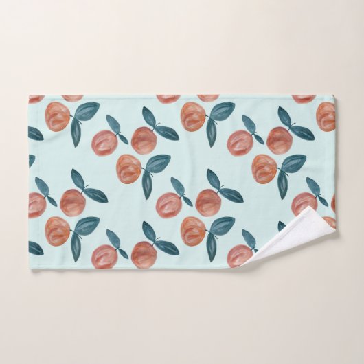 ピーチ絵画ズフルーツミントバスタオルセット ハンドタオル (ハンドタオル)