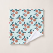 ピーチ絵画ズフルーツミントバスタオルセット バスタオルセット (ウォッシュタオル)