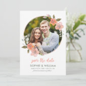 ピーチ繊細なフローラ写真デートを保存 セーブザデート (スタンド正面)