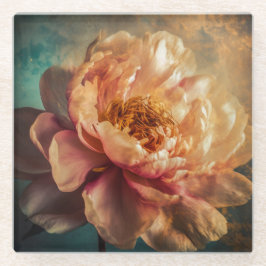 ピーチ美しい ガラスコースター