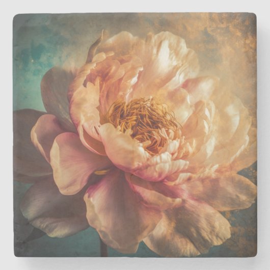 ピーチ美しい ストーンコースター (正面)