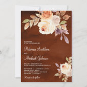 ピーチ自然フローラオールインワンテラコッタ結婚ズ 招待状 (正面)