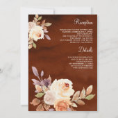 ピーチ自然フローラオールインワンテラコッタ結婚ズ 招待状 (裏面)