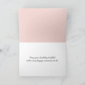 ピーチ色のバラの誕生日 カード (内部)