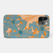ピーチ色のモダンな葉のデザイン Case-Mate iPhoneケース (裏面(横))