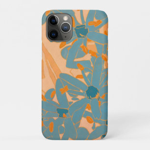 ピーチ色のモダンな葉のデザイン iPhone 11 PROケース