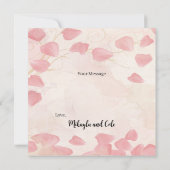 ピーチ花びらとクリームサンキューカード (裏面)